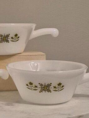 Three Anchor Hocking Fire King Soup Bowls